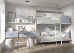Horizontal folding bunk bed with a work area - Image 4