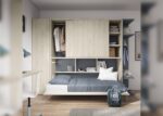 Horizontal folding bed with integrated wardrobe - Image 2
