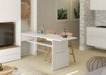 Vertical folding double bed with wardrobe and bookcase - Image 2