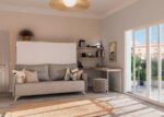 Studio with Murphy bed, sofa and desk - Image 2
