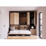 Folding bed with integrated desk and wardrobe - Image 2