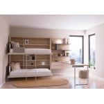 Horizontal folding bunk bed with desk - Image 2