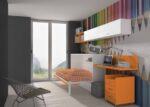 Youth bedroom with horizontal folding bed and study area. - Image 2