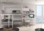 Youth room with folding bunk bed and desk - Image 2