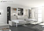 Living room with double vertical folding bed and sofa - Image 2