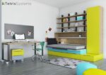 Folding bed Banquetta 190 x 90 drawers and table - Image 2