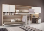 Folding train bunk bed with study area - Image 2
