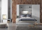 Living room with vertical folding bed with sofa and wardrobe - Image 2
