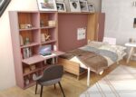 150x190 horizontal folding bed with NORDIK sofa - Image 2