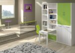 Study with folding bed and desk.
