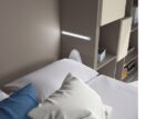 Studio with 135 vertical folding bed with wardrobe and study area.