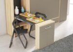 Living room with vertical folding bed and extendable table - Image 3