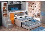Room with self-supporting compact furniture