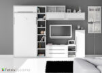Living room with vertical folding bed