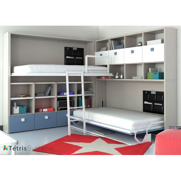 Children's room folding bunk beds