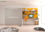 Horizontal folding bunk bed with study area - Image 2
