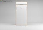 Vertical folding bed with lift-up loft