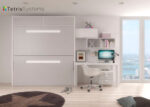 Youth room with folding bunk bed and desk