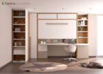 Youth folding loft bed and special desk