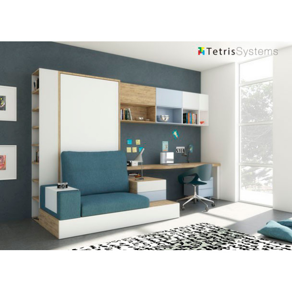 DIVO single sofa with trundle bed and table