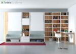 Vertical folding bed with VERSATILE sofa 90x190