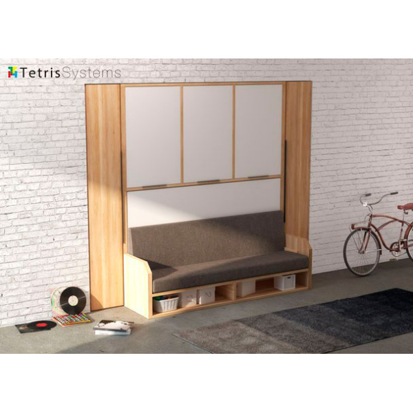 VERSATILE 190 x 90 folding sofa bed with wardrobe