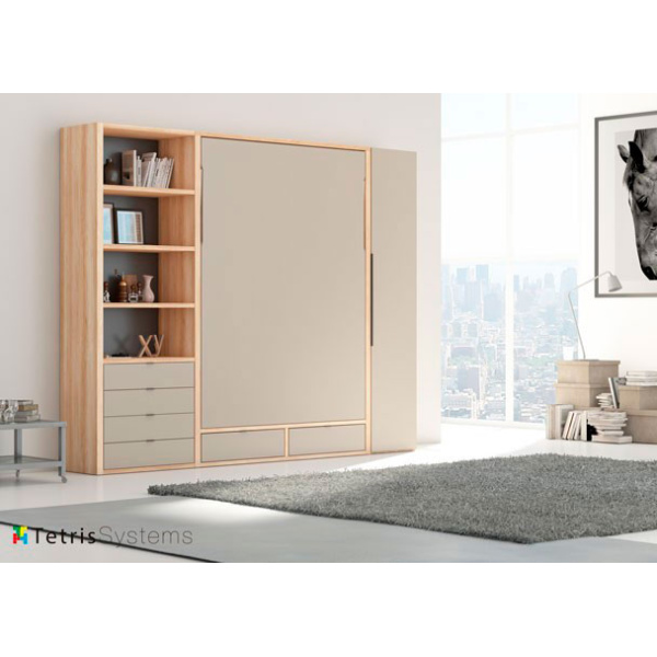 WALLBED vertical folding bed 135 x 190 cm.