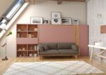 150x190 horizontal folding bed with NORDIK sofa