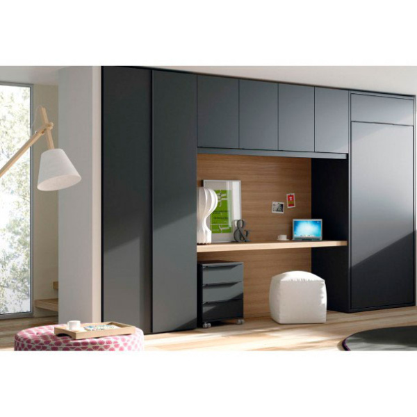 Youth room with vertical folding bed