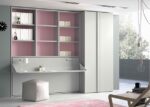 Youth folding bed, desk and wardrobe