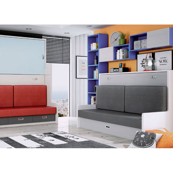 Folding bed 90 x 190, sofa and pull-out bed. (Wall 1)
