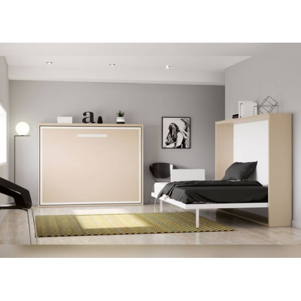 Horizontal folding double bed 150x190