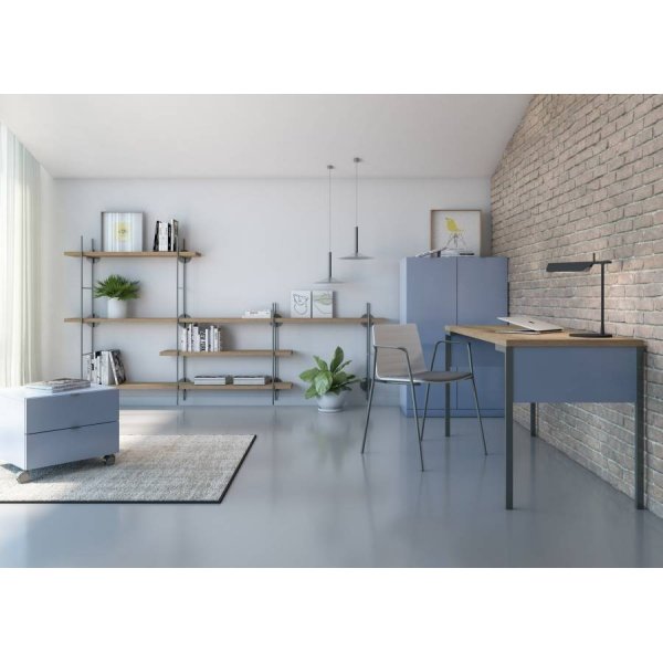Multipurpose loft with horizontal folding bed and study area