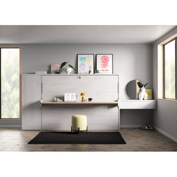 Murphy bed for guests with desk