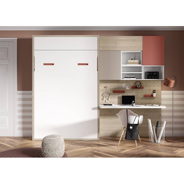 Youth bedroom with double vertical folding bed