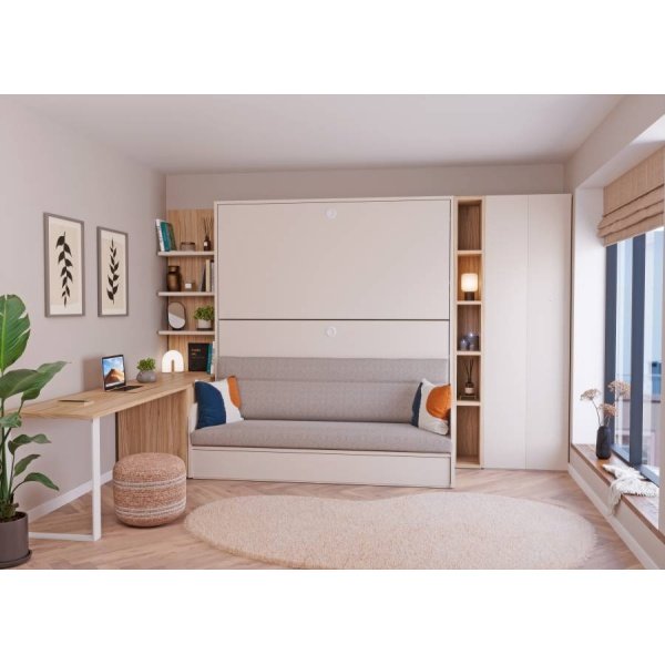 Folding bunk bed with sofa and trundle bed