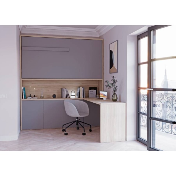 High Murphy Bed with Desk