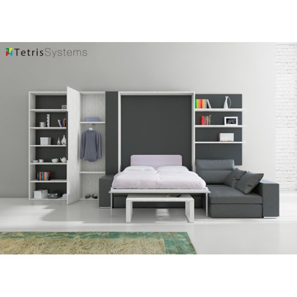 DIVO folding living room bed with sofa + chaise longue