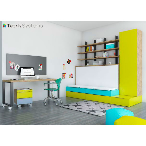 Folding bed Banquetta 190 x 90 drawers and table