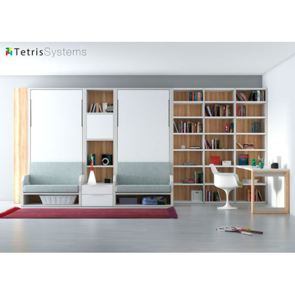 Vertical folding bed with VERSATILE sofa 90x190