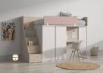 Loft bed with desk
