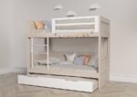 Children's 3-bed bunk bed with pull-out trundle bed below