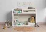 Bunk bed at ground level, with two beds of 90 x 190