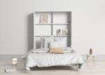 Vertical folding bed 135x190 with internal shelves