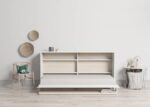 Horizontal folding bed with desk, for 90 x 190 mattress - Image 2