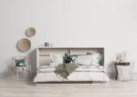 Horizontal folding bed with desk, for 90 x 190 mattress - Image 3