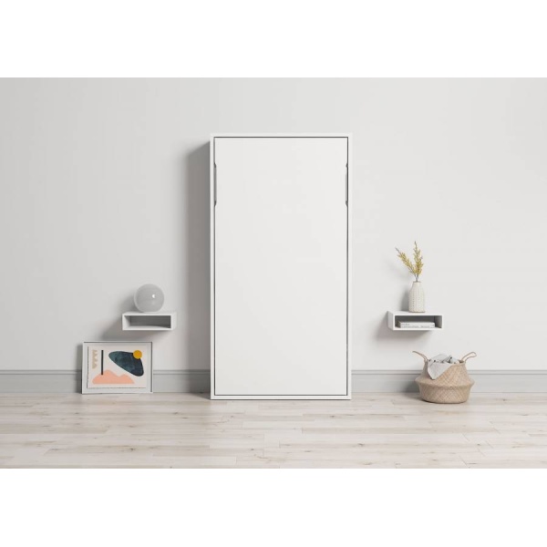 Vertical folding bed measuring 90 x 190 with a shallow frame depth