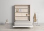Vertical folding double bed for 135 x 190 mattress