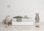Single bed with sliding trundle bed