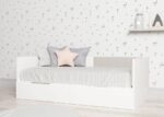 Trundle bed with two drawers, upholstered backrest and arms - Image 2
